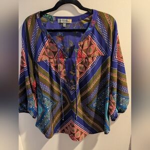 Vibrant Geometric Women's Blouse